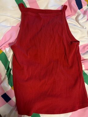 We The Free Red Ribbed cotton Tank Top size M/ L